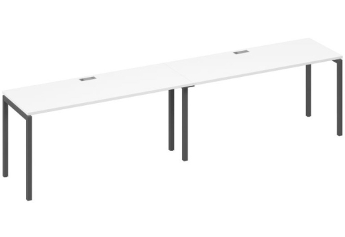 Рабочая станция 2х160 Мира Лофт, цвет белый премиум + антрацит