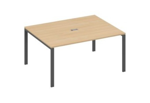 Стол для переговоров прямоугольный Мира Нумо, цвет натуральный дуб + антрацит