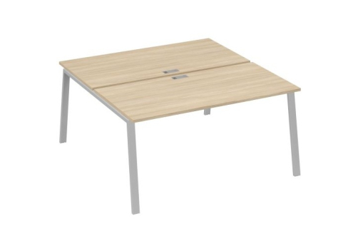 Рабочая станция 2х160 Мира Трио, цвет дуб скандинавский + серый