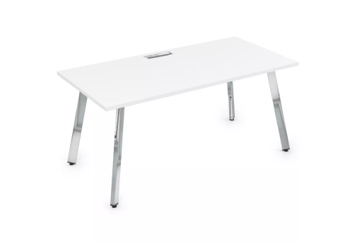 Стол прямой, цвет белый премиум