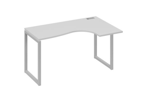 Стол эргономичный правый Мира Одри, цвет серый + серый