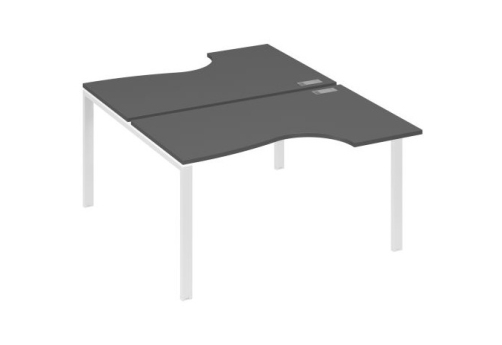 Рабочая станция эргономичная (2х140) Мира Нумо, цвет антрацит премиум + белый