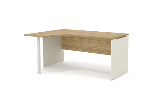 Стол рабочий эргономичный с опорой (левый) Некста, цвет вяз + беж