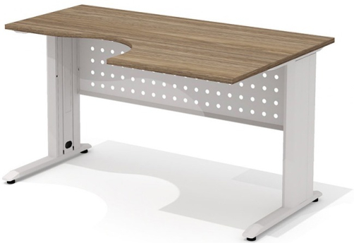 Стол эргономичный на металлокаркасе правый Колибри, цвет палдао