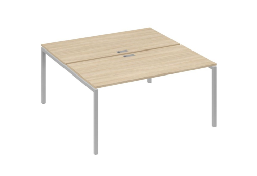 Рабочая станция 2х160 Мира Лофт, цвет дуб скандинавский + серый