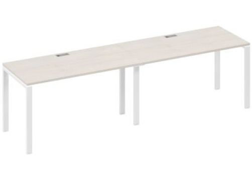 Рабочая станция (2х140) Мира Нумо, цвет дуб шамони + белый