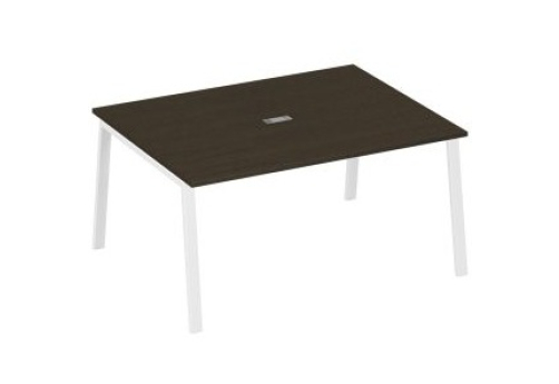 Стол для переговоров Мира Трио, цвет венге + белый