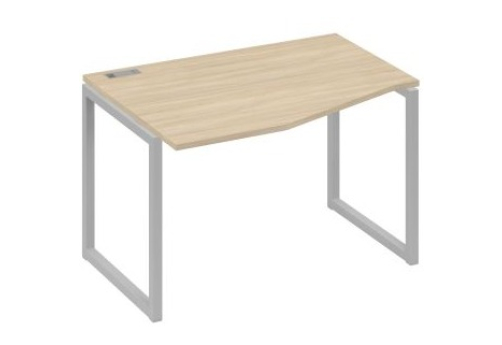 Стол эргономичный левый Мира Одри, цвет дуб скандинавский + серый