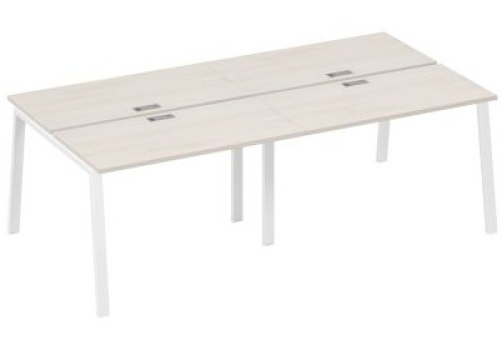 Рабочая станция 4х120 Мира Трио, цвет дуб шамони + белый