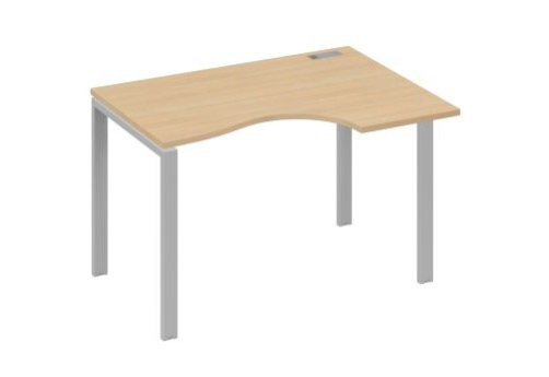 Стол эргономичный правый Мира Нумо, цвет натуральный дуб + серый