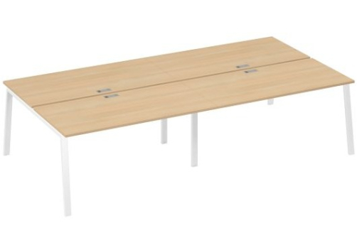 Рабочая станция 4х160 Мира Трио, цвет натуральный дуб + белый