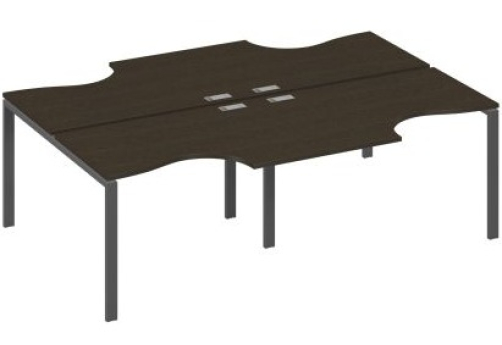 Рабочая станция эргономичная (4х120) Мира Нумо, цвет венге + антрацит