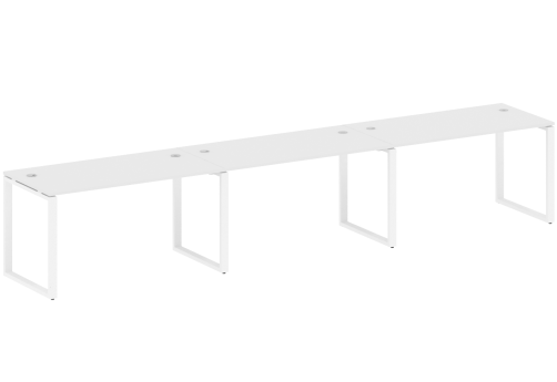 Стол на 3 рабочих места, цвет белый
