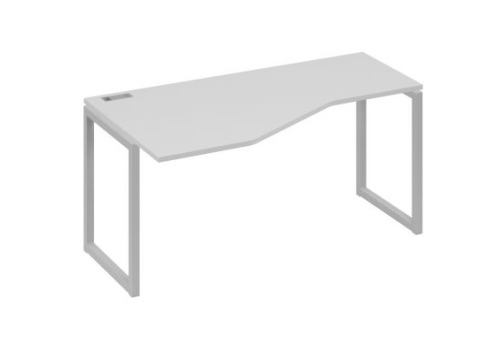 Стол эргономичный левый Мира Одри, цвет серый + серый