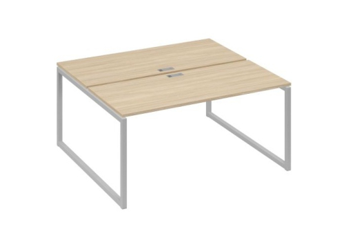 Рабочая станция (2х160) Мира Одри, цвет дуб скандинавский + серый