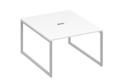 Стол для переговоров прямоугольный Мира Одри, цвет белый премиум + серый