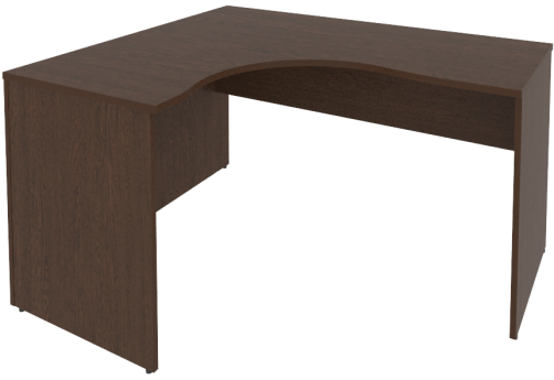 Стол письменный эргономичный левый, цвет венге