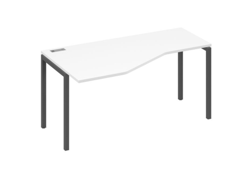 Стол эргономичный левый Техно Мира Лофт, цвет белый премиум + антрацит