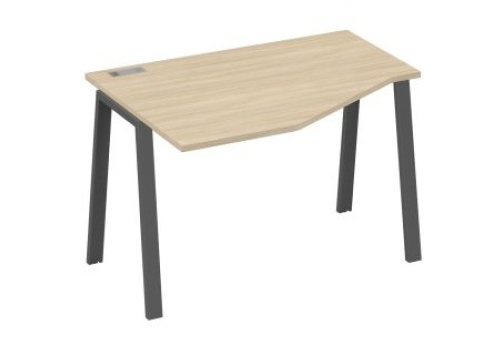 Стол эргономичный левый Мира Трио, цвет дуб скандинавский + антрацит