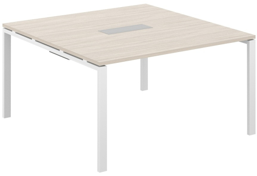 Стол переговорный Индиго Сет, цвет дуб светлый + белый