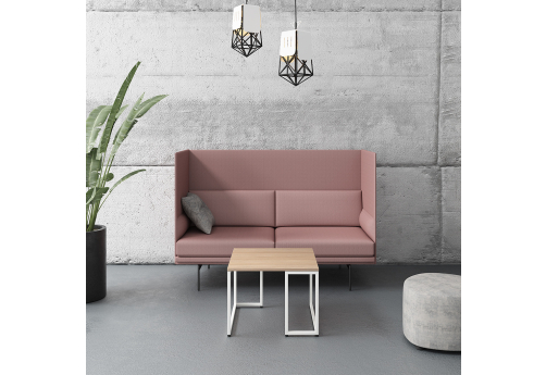 Стол журнальный Мейлон, цвет светлый дуб + белый