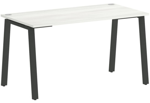 Стол письменный, цвет белое дерево + антрацит