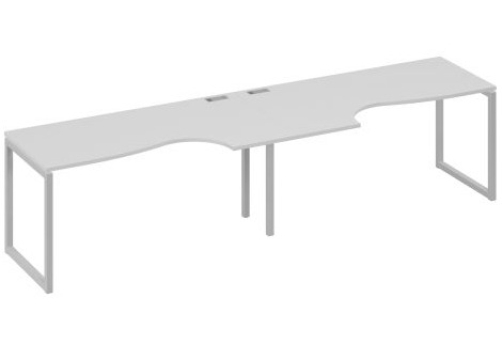 Рабочая станция эргономичная (2х160) Мира Одри, цвет серый + серый