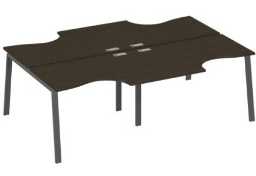 Станция рабочая эргономичная 4х120 Мира Трио, цвет венге + антрацит