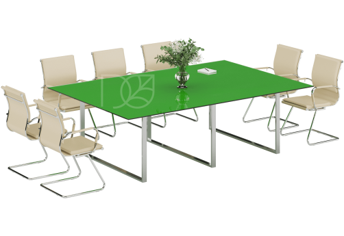 Стол для переговоров, цвет зеленый