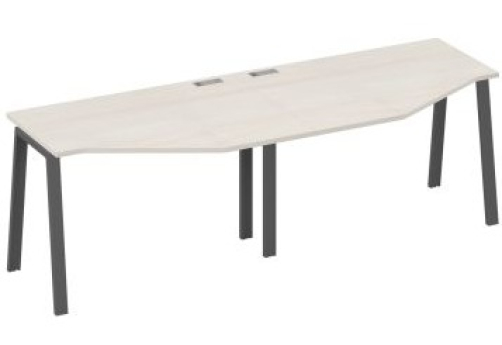 Рабочая станция эргономичная 2х120 Мира Трио, цвет дуб шамони + антрацит