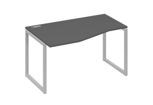 Стол эргономичный левый Мира Одри, цвет антрацит премиум + серый