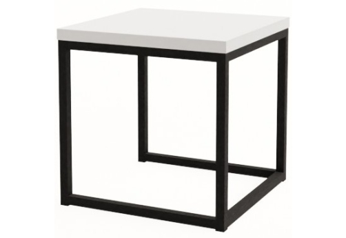 Стол журнальный квадратный маленький Винси 1, цвет белый