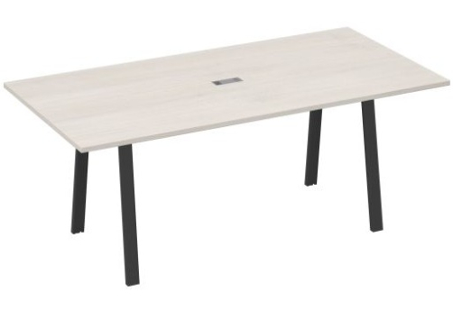 Стол для переговоров 200 Мира Трио, цвет дуб шамони + антрацит