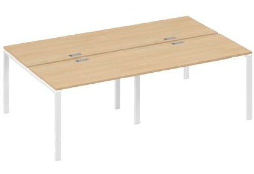 Рабочая станция (4х120) Мира Нумо, цвет натуральный дуб + белый