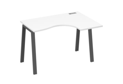 Стол эргономичный правый Мира Трио, цвет белый премиум + антрацит