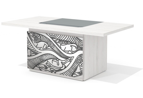 Стол для руководителя с траверсом Нордвик, цвет дуб