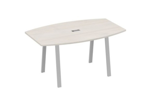 Стол для переговоров Мира Трио, цвет дуб шамони + серый
