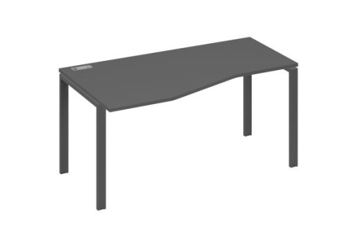 Стол эргономичный левый Мира Нумо, цвет антрацит премиум + антрацит