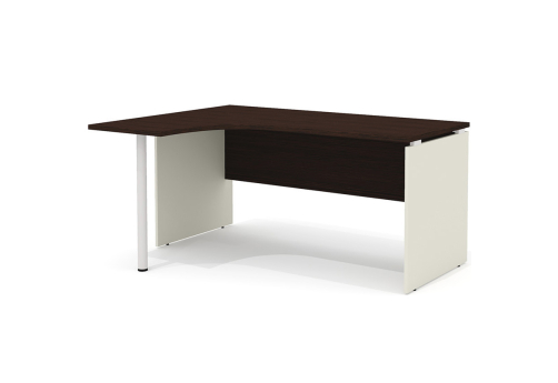 Стол рабочий эргономичный с опорой (левый) Некста, цвет венге + беж