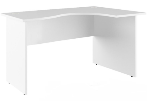 Стол эргономичный правый, цвет белый