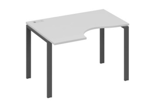 Стол эргономичный левый Мира Нумо, цвет серый + антрацит
