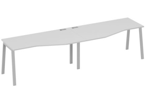 Рабочая станция эргономичная (2х160) Мира Нумо, цвет серый + серый