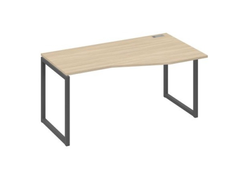 Стол эргономичный правый Мира Одри, цвет дуб скандинавский + антрацит