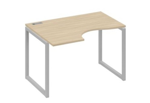 Стол эргономичный левый Мира Одри, цвет дуб скандинавский + серый