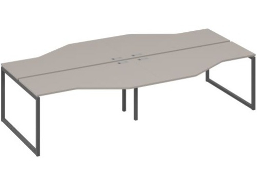 Рабочая станция эргономичная (4х160) Мира Одри, цвет мокко премиум + антрацит