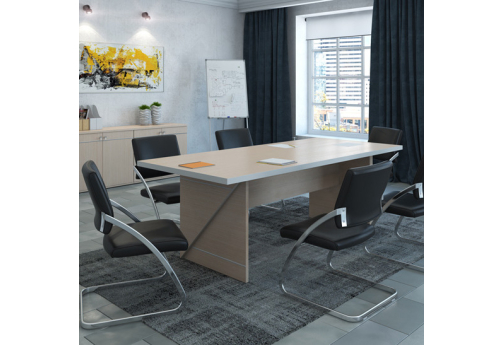 Стол для переговоров Бланка, 2200x1000x780 мм, цвет светлый дуб
