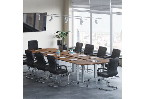 Стол для переговоров Полар, цвет орех гварнери