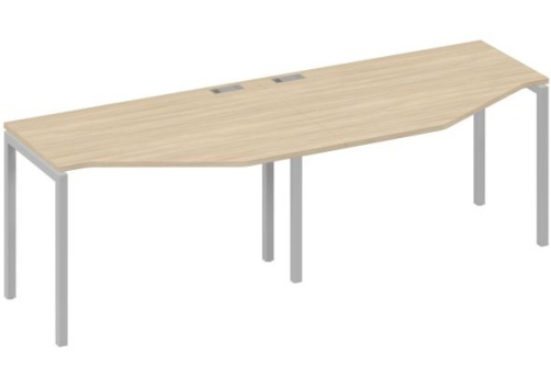 Рабочая станция эргономичная 2х120 Техно Мира Лофт, цвет дуб скандинавский + серый