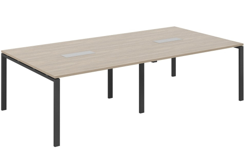 Стол переговорный Индиго Сет, цвет дуб темный + антрацит