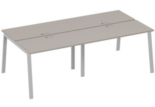 Рабочая станция 4х120 Мира Трио, цвет мокко премиум + серый